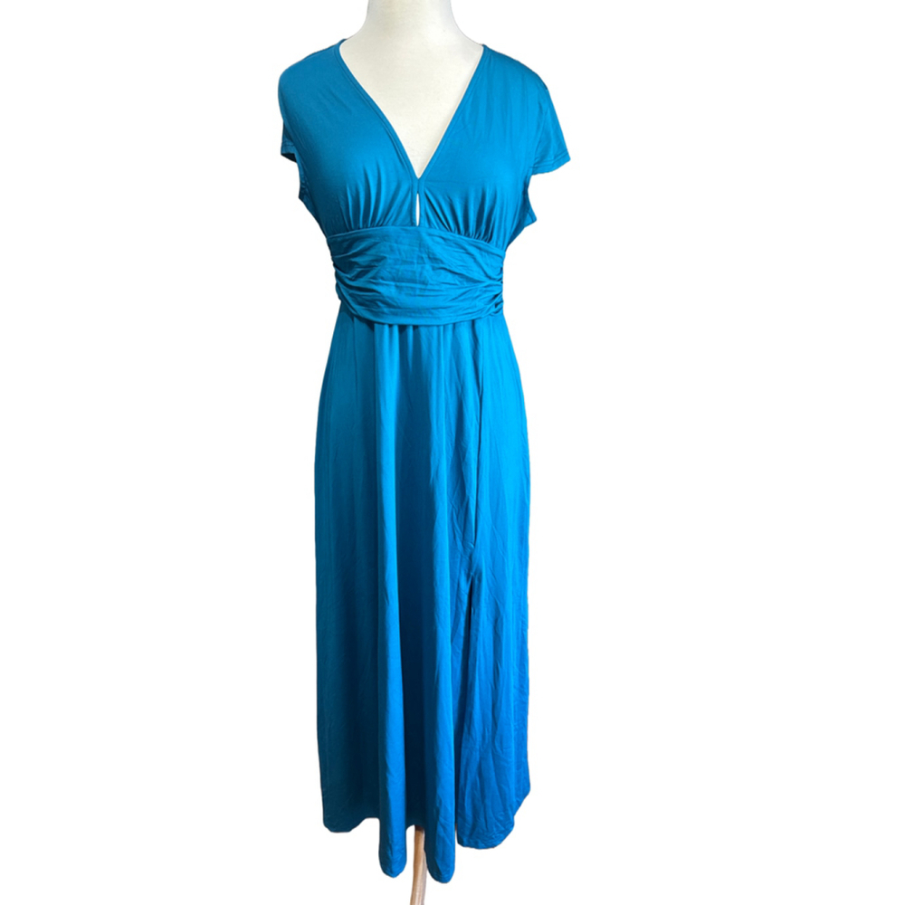 ANRABESS New Peacock Blue Maxi Dress Size L